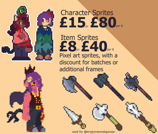 Pricing & Examples of Pixel Art Commissions.